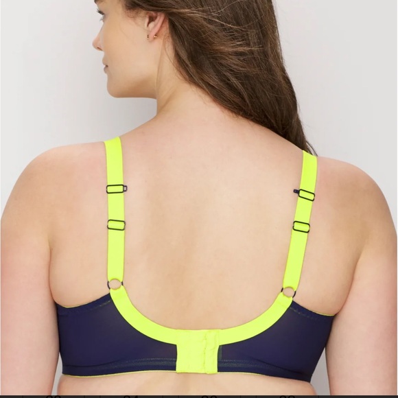ELOMI Energise High Impact Underwire Sports Bra US 32K (32H UK) Blue EL8041NAY - Picture 3 of 4